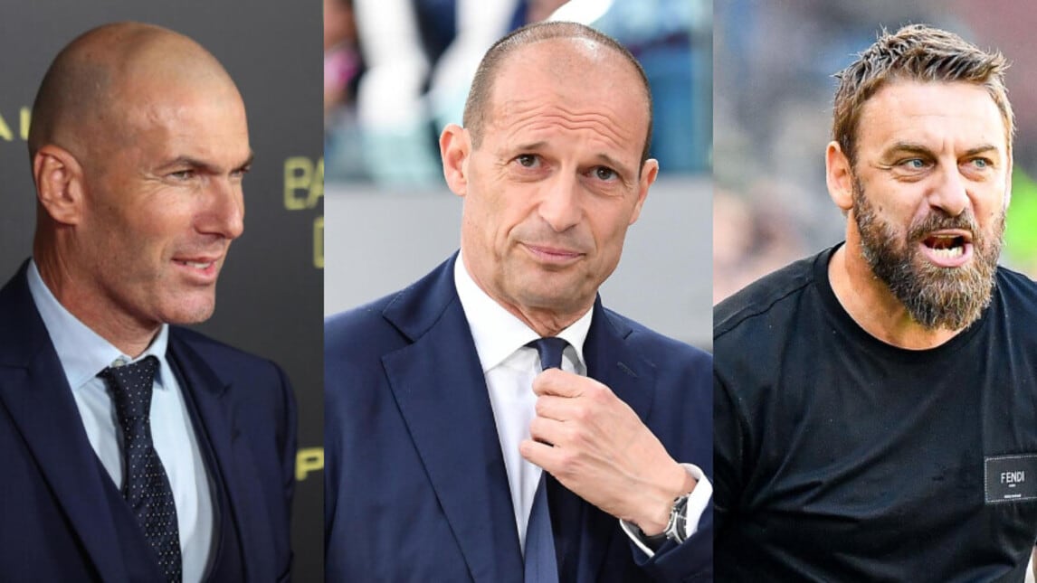 Allegri, De Rossi, Zidane: la lista degli allenatori svincolati