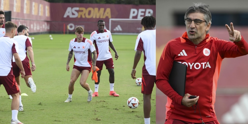 La Roma torna ad allenarsi: Zalewski in gruppo