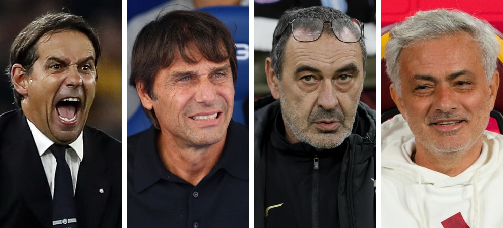 Serie A, chi sono gli allenatori più di successo: Conte da record. Inzaghi insegue