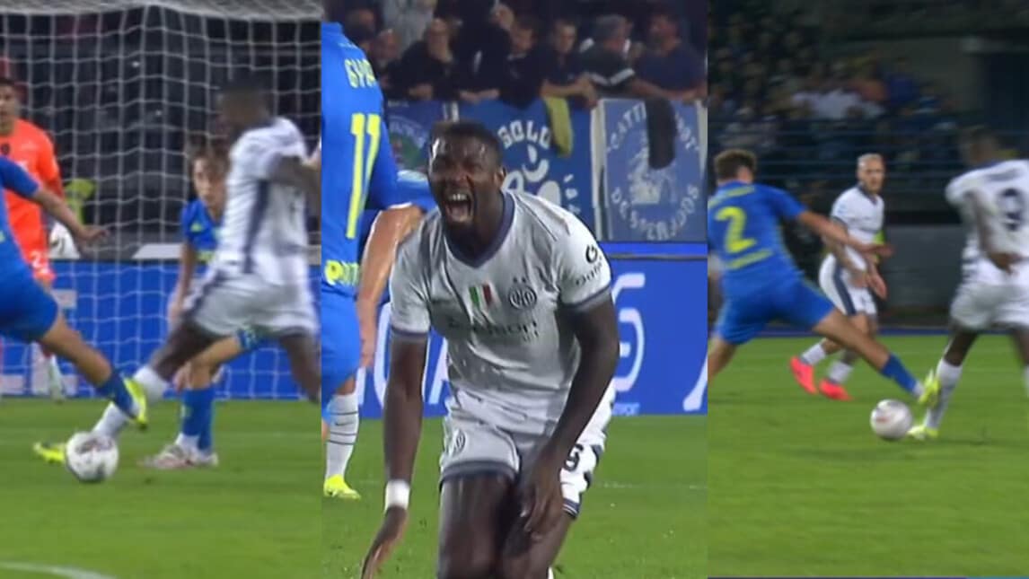 Empoli-Inter, fallaccio di Goglichidze su Thuram: le foto dell'intervento
