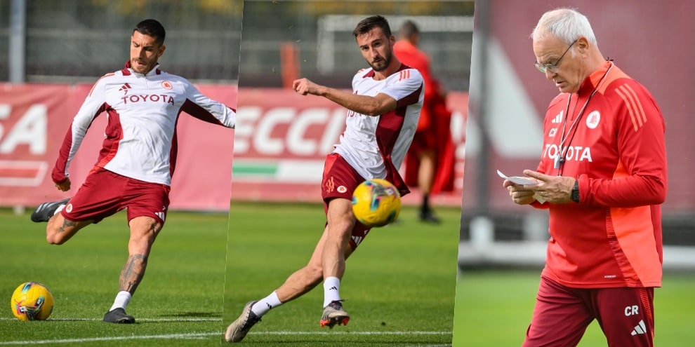 La Roma prova le punizioni in vista del Napoli e Ranieri studia dal foglietto