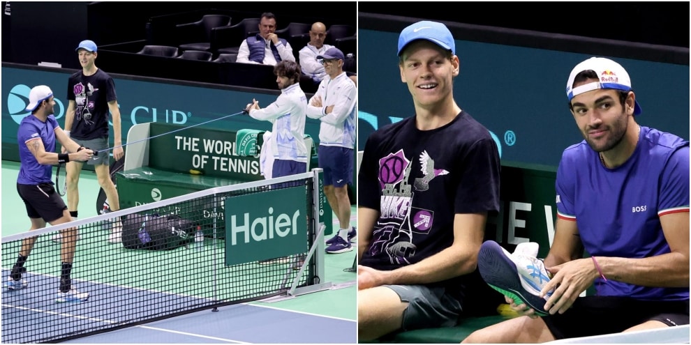 Sinner e Berrettini si allenano a Malaga: prove d'intesa dopo il doppio vincente in Davis