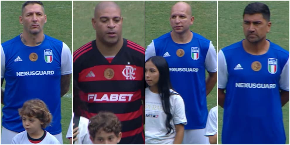 Adriano, addio al calcio al Maracanã: da Ronaldo a Fabio Junior, tutti i presenti