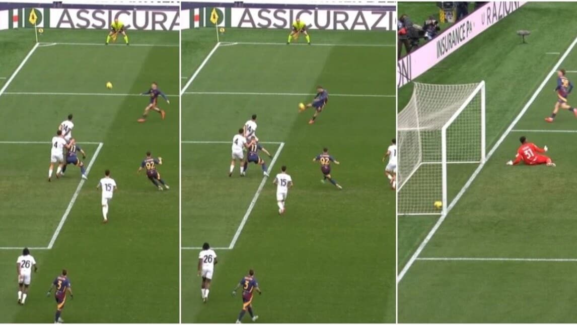 Saelemaekers, gol al volo incredibile in Roma-Parma! La fotosequenza