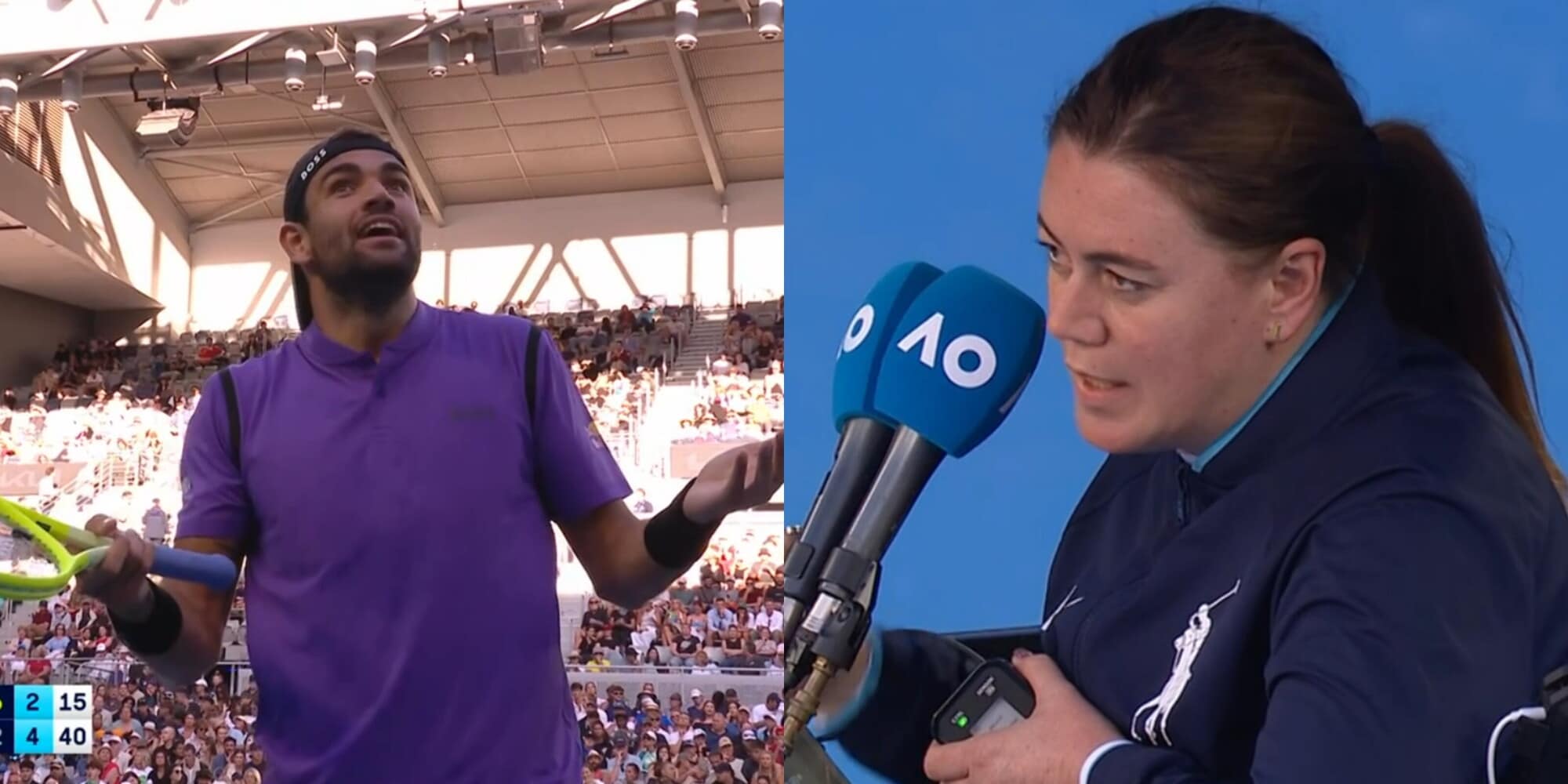 Berrettini è una furia: il microfono lo disturba, ma l'arbitro nega tutto
