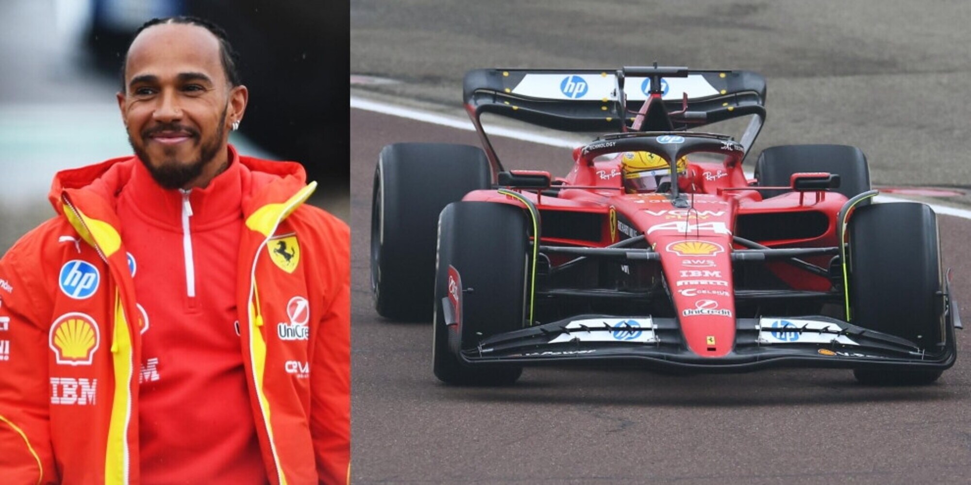 Hamilton, ecco le prime foto dei test con la Ferrari: tifosi impazziti!