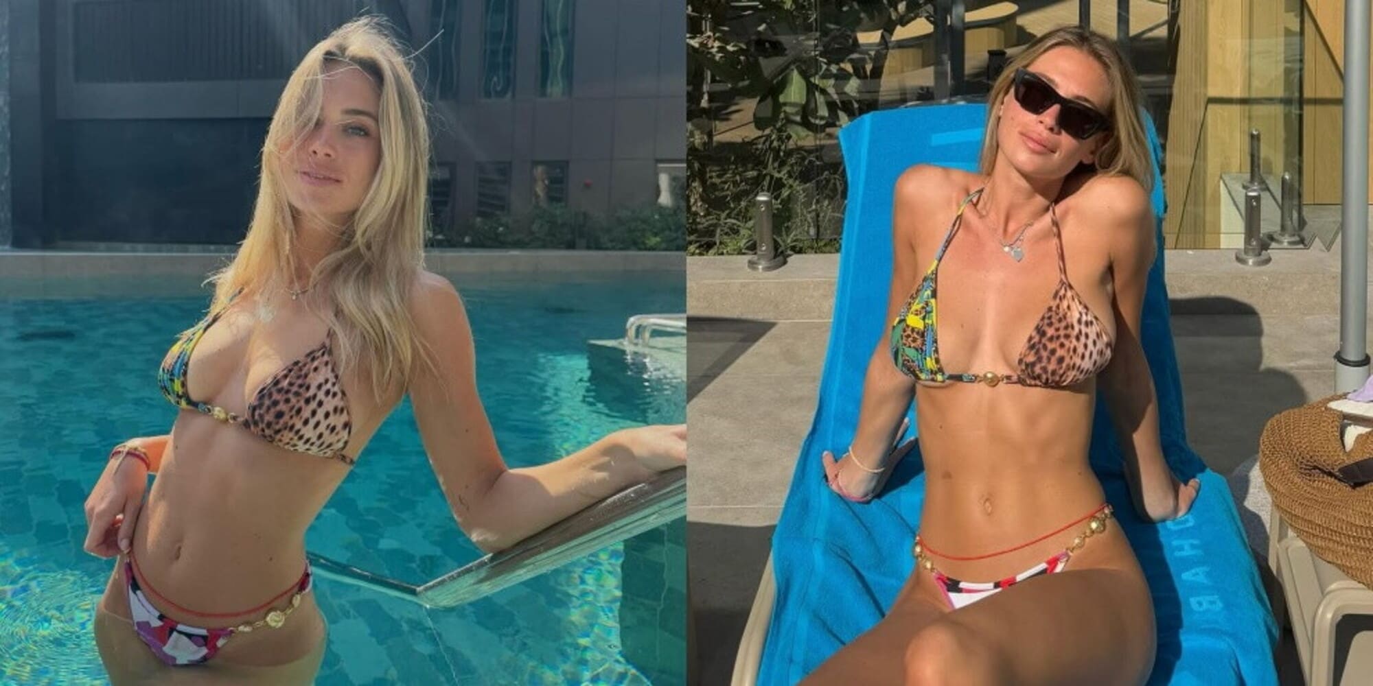 Federica Lelli al top in piscina: la fiamma di Berrettini si gode il relax