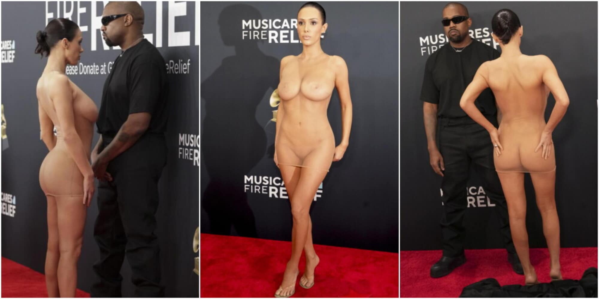 Bianca Censori nuda sul red carpet: look scandaloso ai Grammy 2025