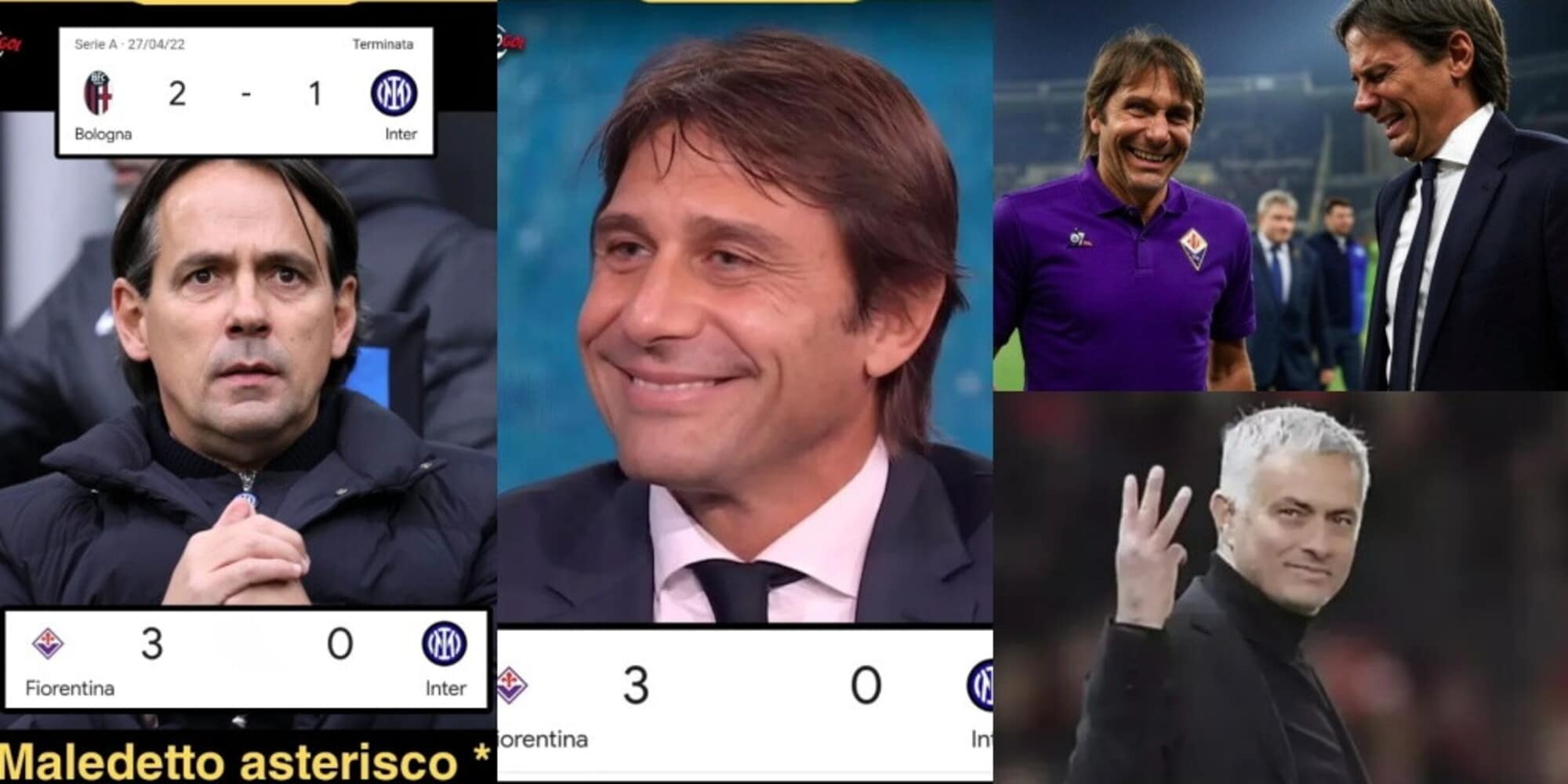 L'Inter perde e Conte gode: social impietosi dopo il trionfo della Fiorentina