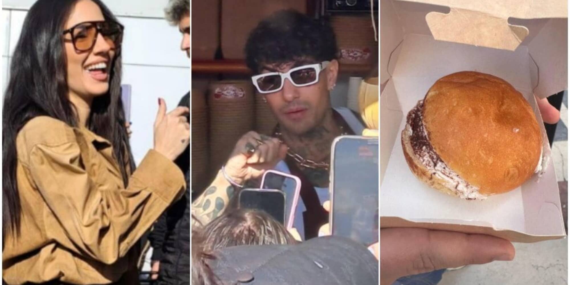 Tony Effe e Giulia De Lellis insieme a Sanremo: distribuiscono maritozzi per strada!