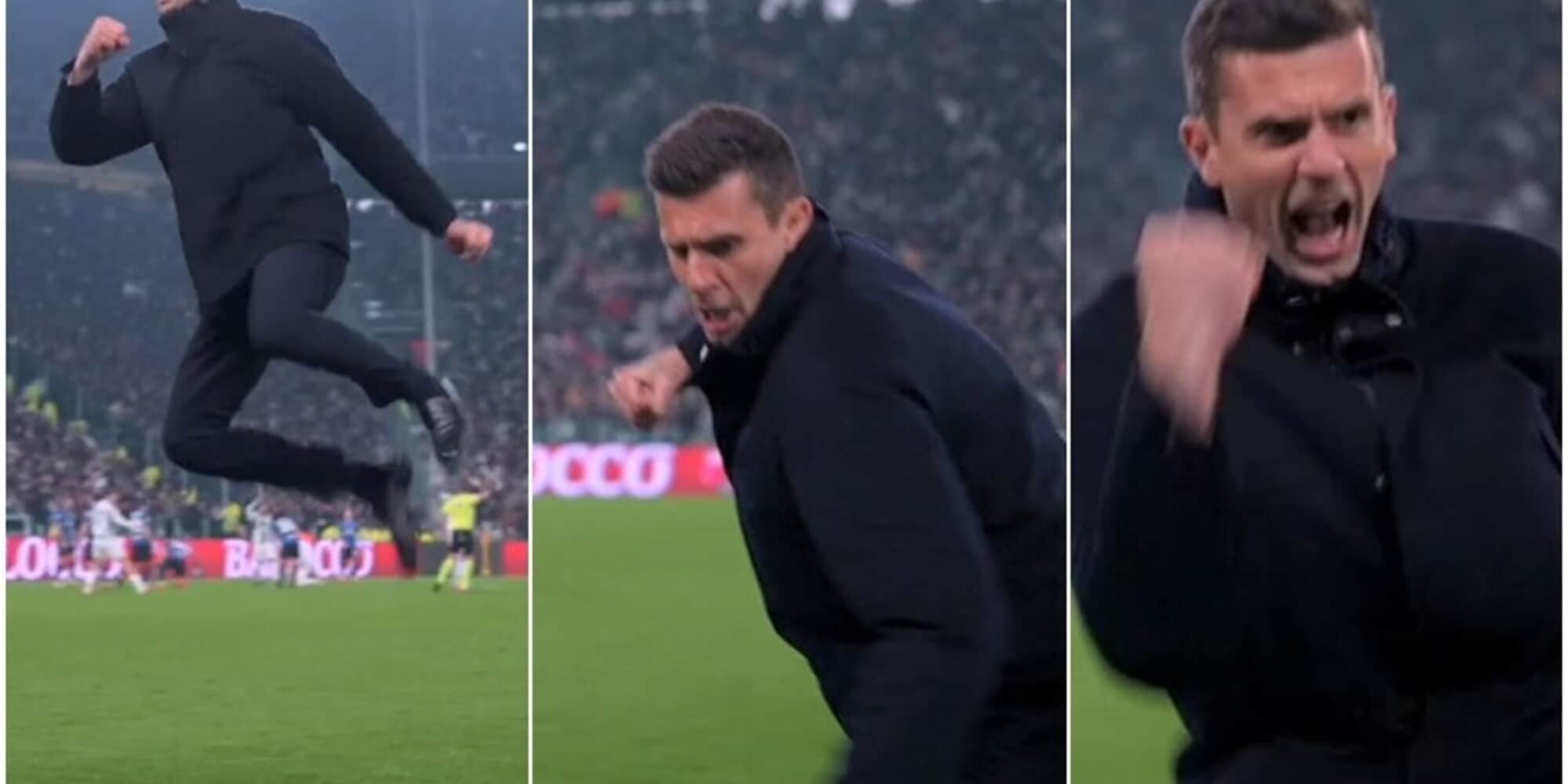 Thiago Motta impazzisce dopo il gol di Conceicao: la gioia irrefrenabile durante Juve-Inter