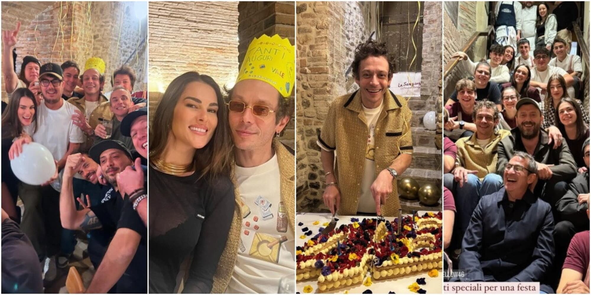 Compleanno Valentino Rossi, festa per i 46 anni con Cremonini: ecco chi c'era