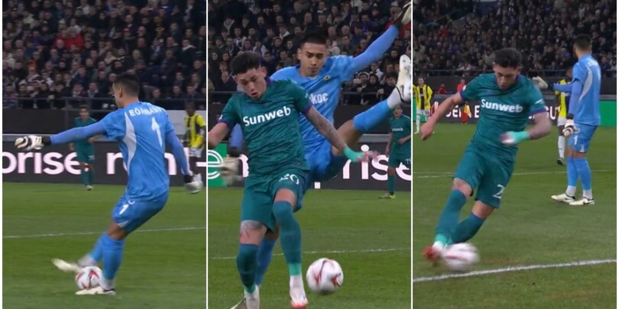 Fenerbahce, incredibile errore del portiere: l'attaccante dell'Anderlecht ringrazia quasi incredulo