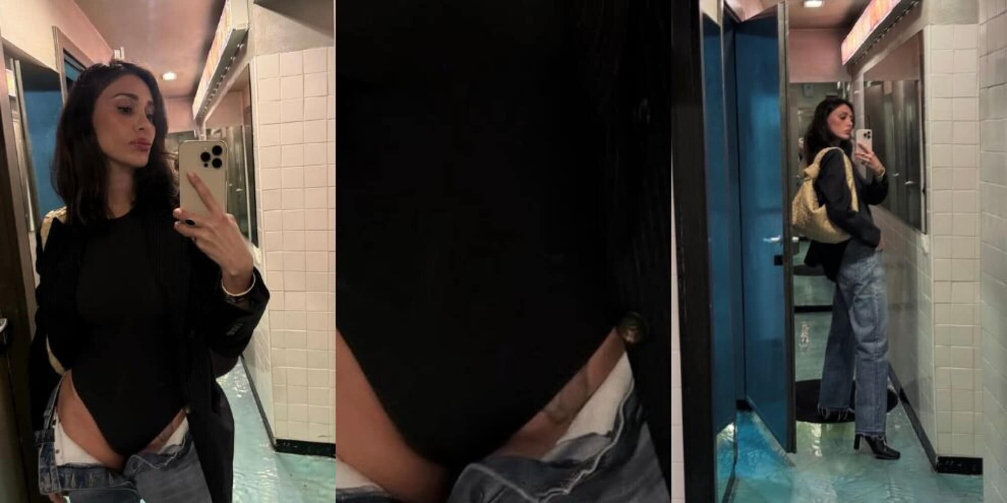 Belen torna a far vedere la farfallina: il sexy body allo specchio è da urlo