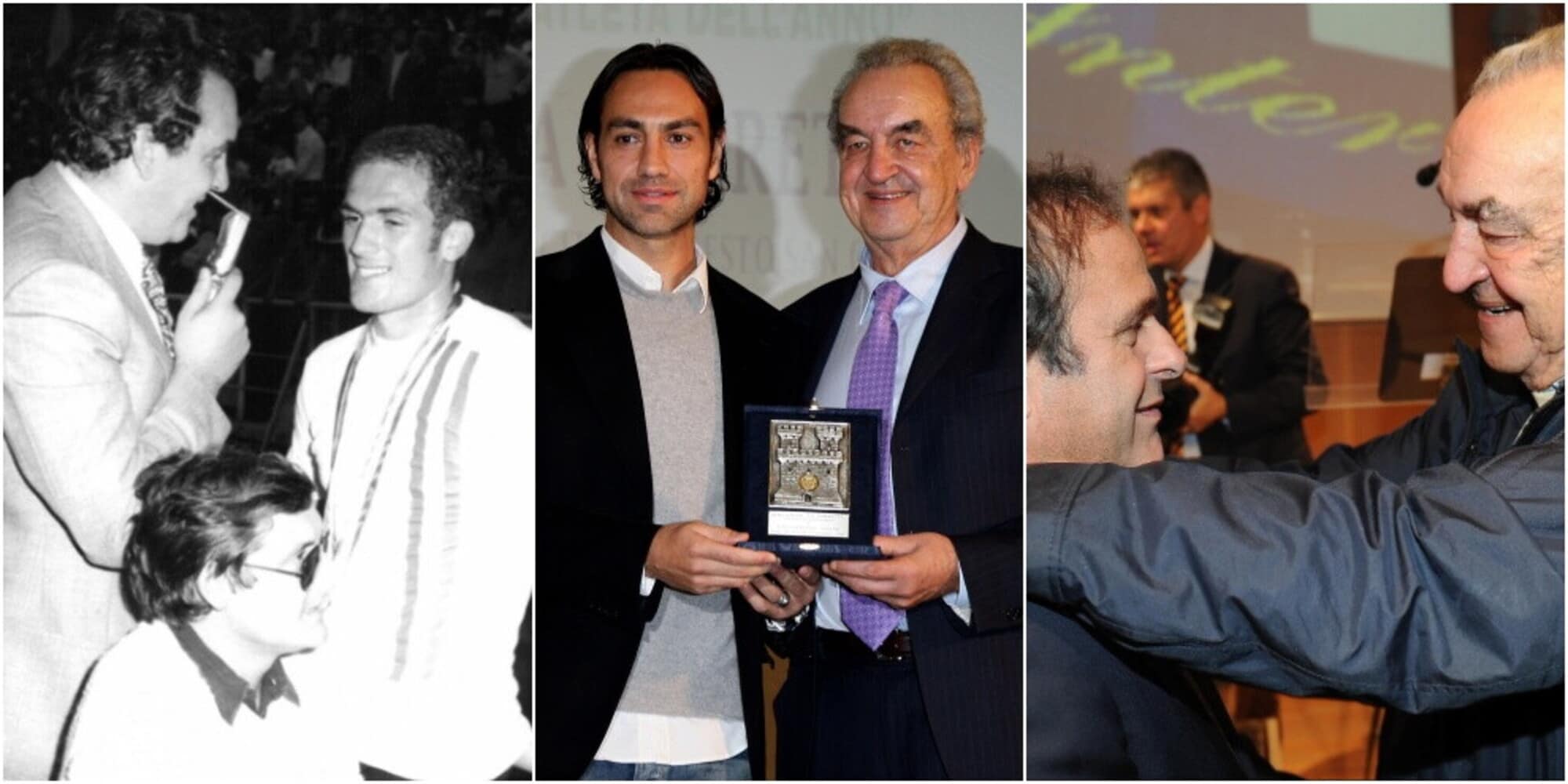 Bruno Pizzul, una vita a raccontare il calcio: da Nesta a Platini, tutte le foto con i campioni