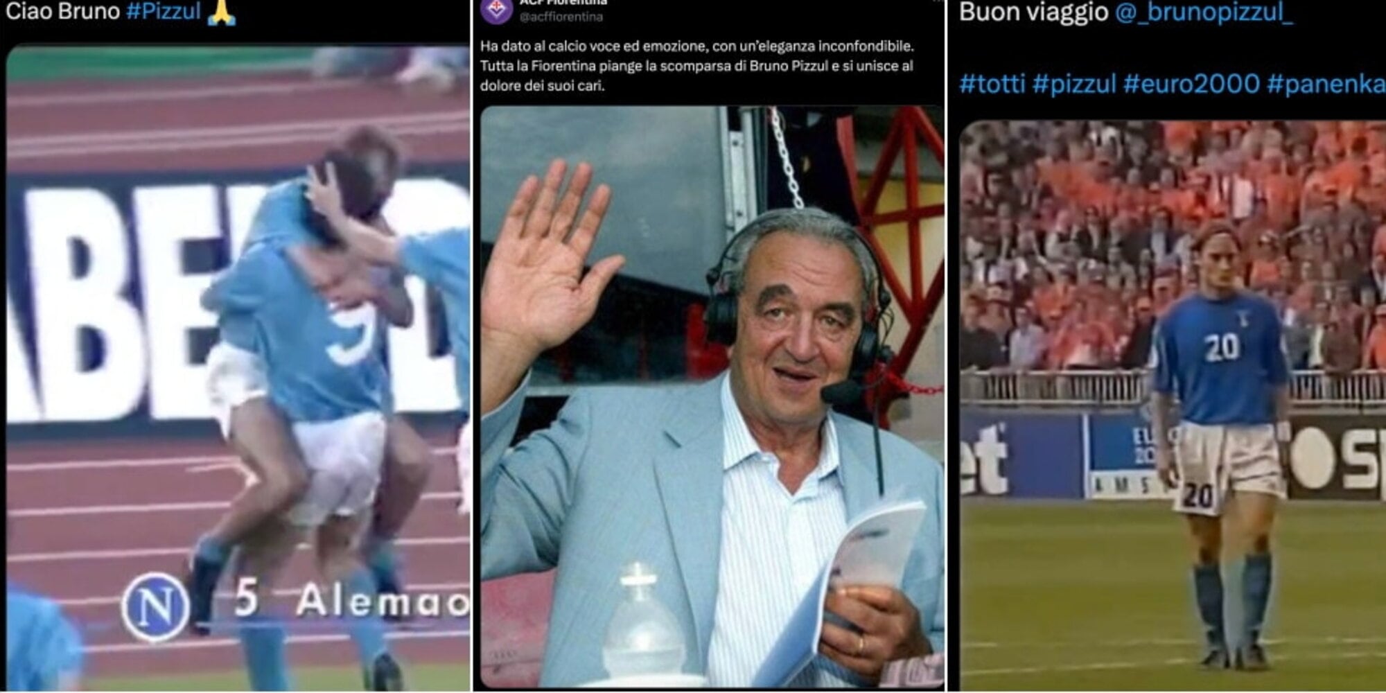 Ciao Bruno, il saluto commosso a Pizzul: tutte le reazioni social