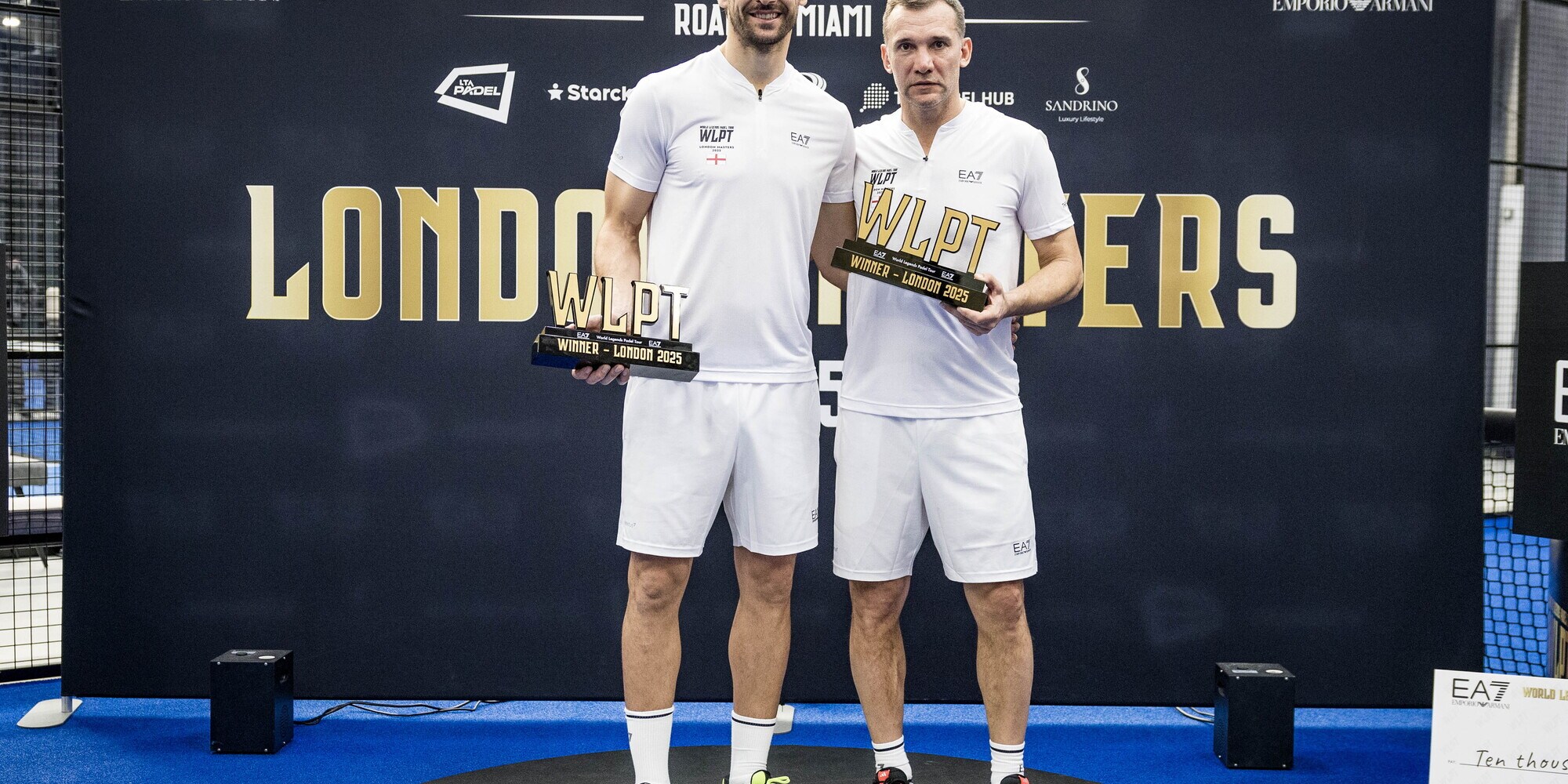 EA7 World Legends Padel Tour 2025, a Londra vincono Shevchenko e Llorente