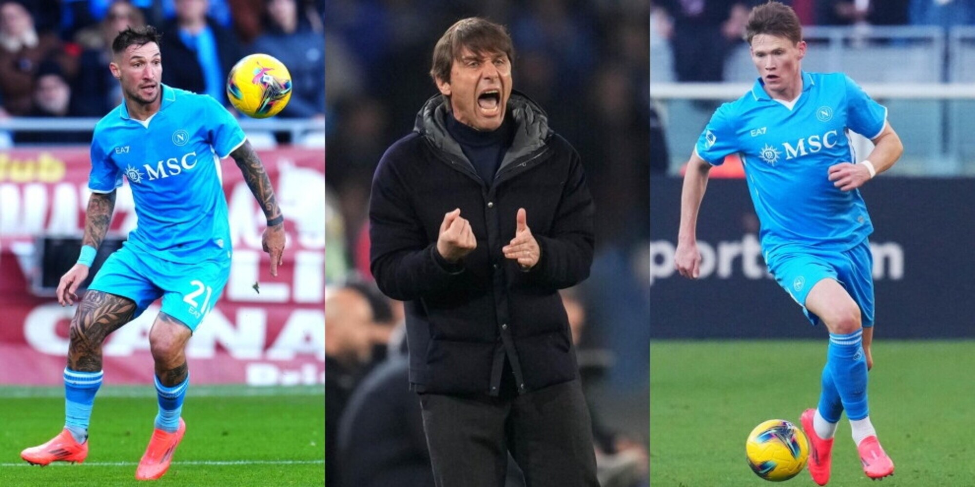 Napoli, la formazione ufficiale di Conte contro la Fiorentina: azzurri con il doppio play