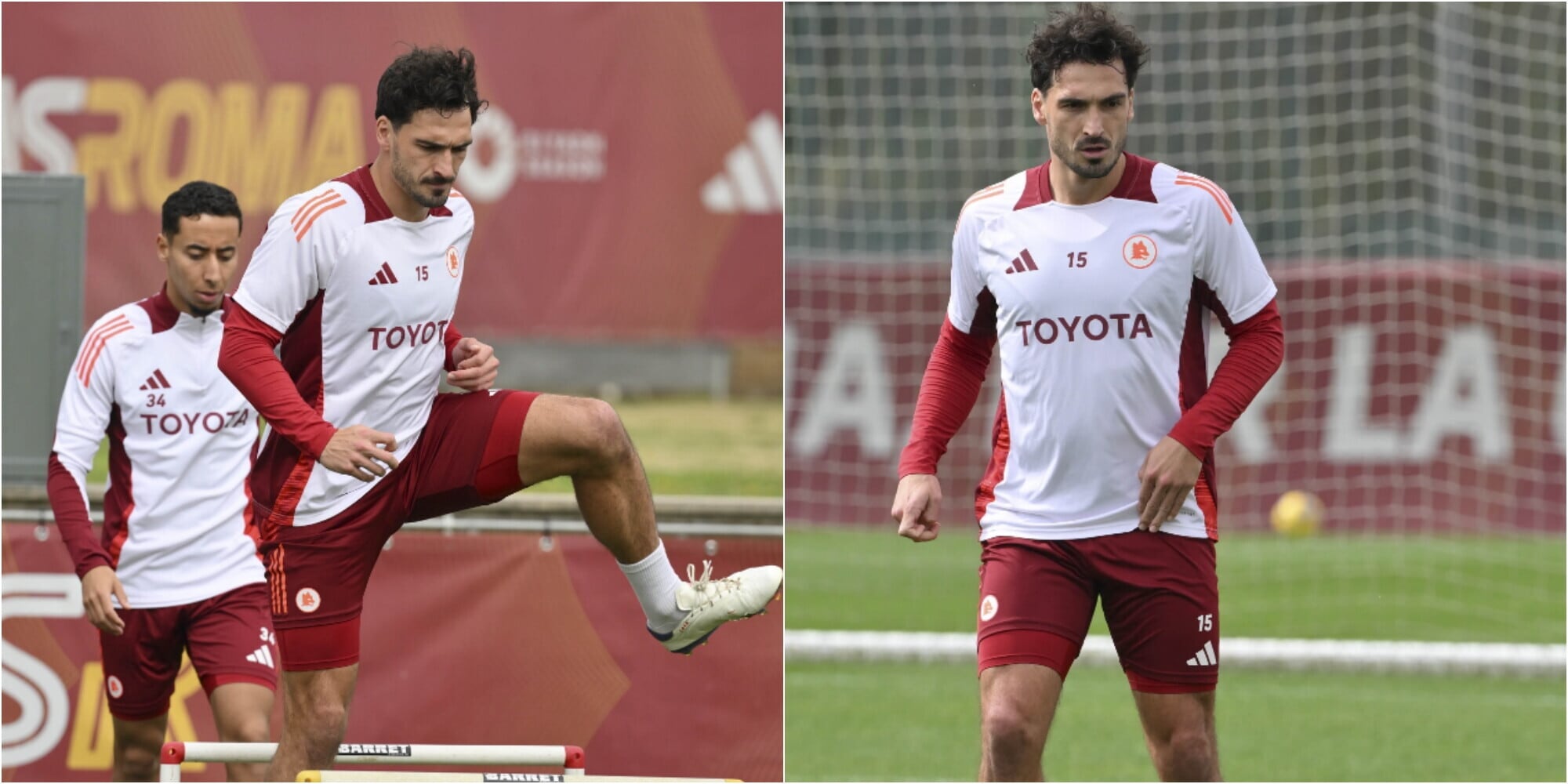 Roma, Hummels subito in campo per l'allenamento: unico dei titolari a Bilbao