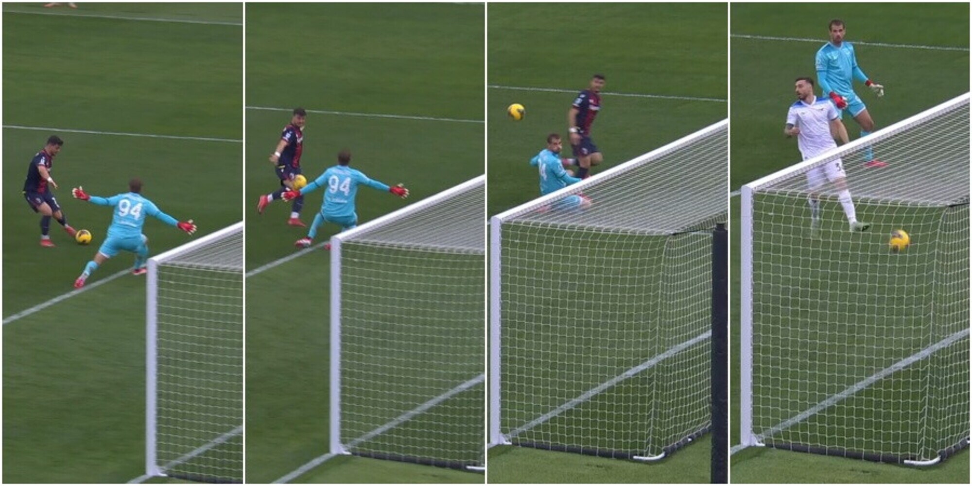 Orsolini, cucchiaio perfetto e gran gol in Bologna-Lazio: la fotosequenza