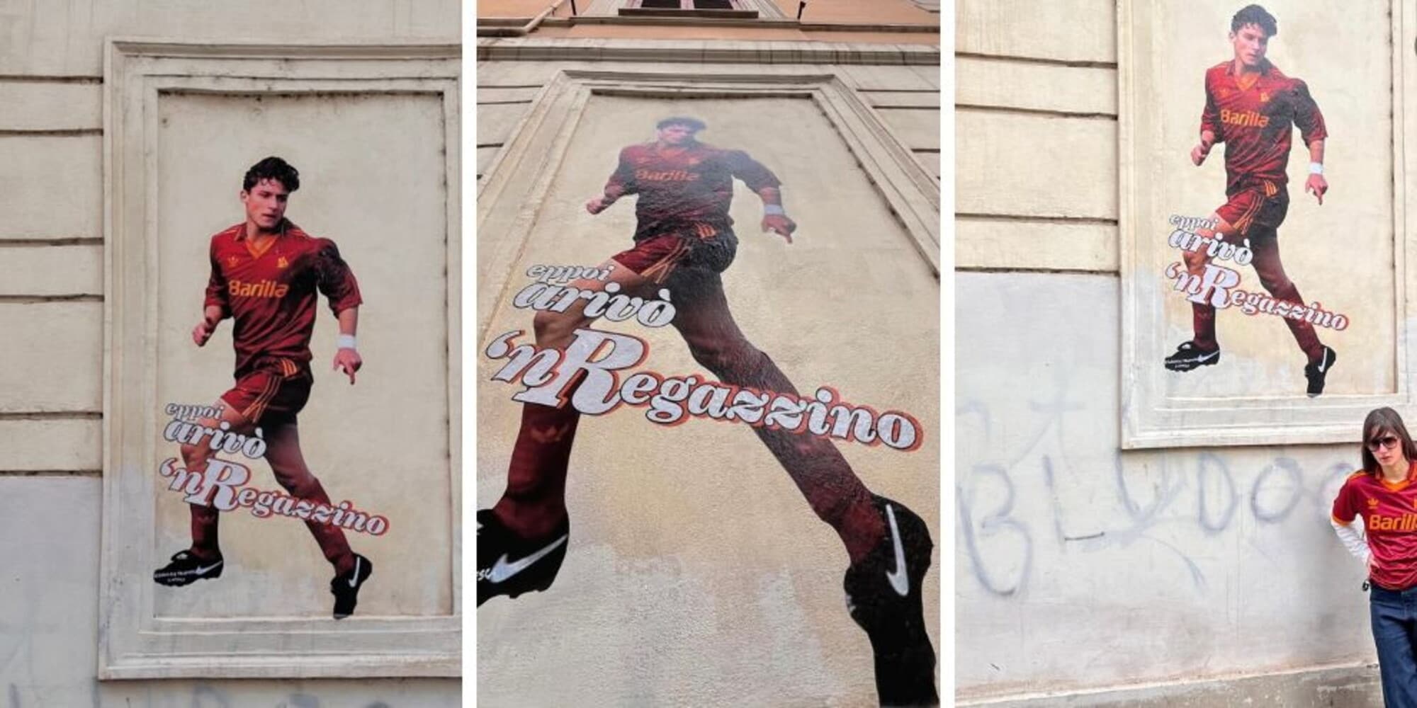 Trentadue anni fa l'esordio di Totti in A: la nuova opera a Testaccio fa il giro del mondo e emoziona tutti