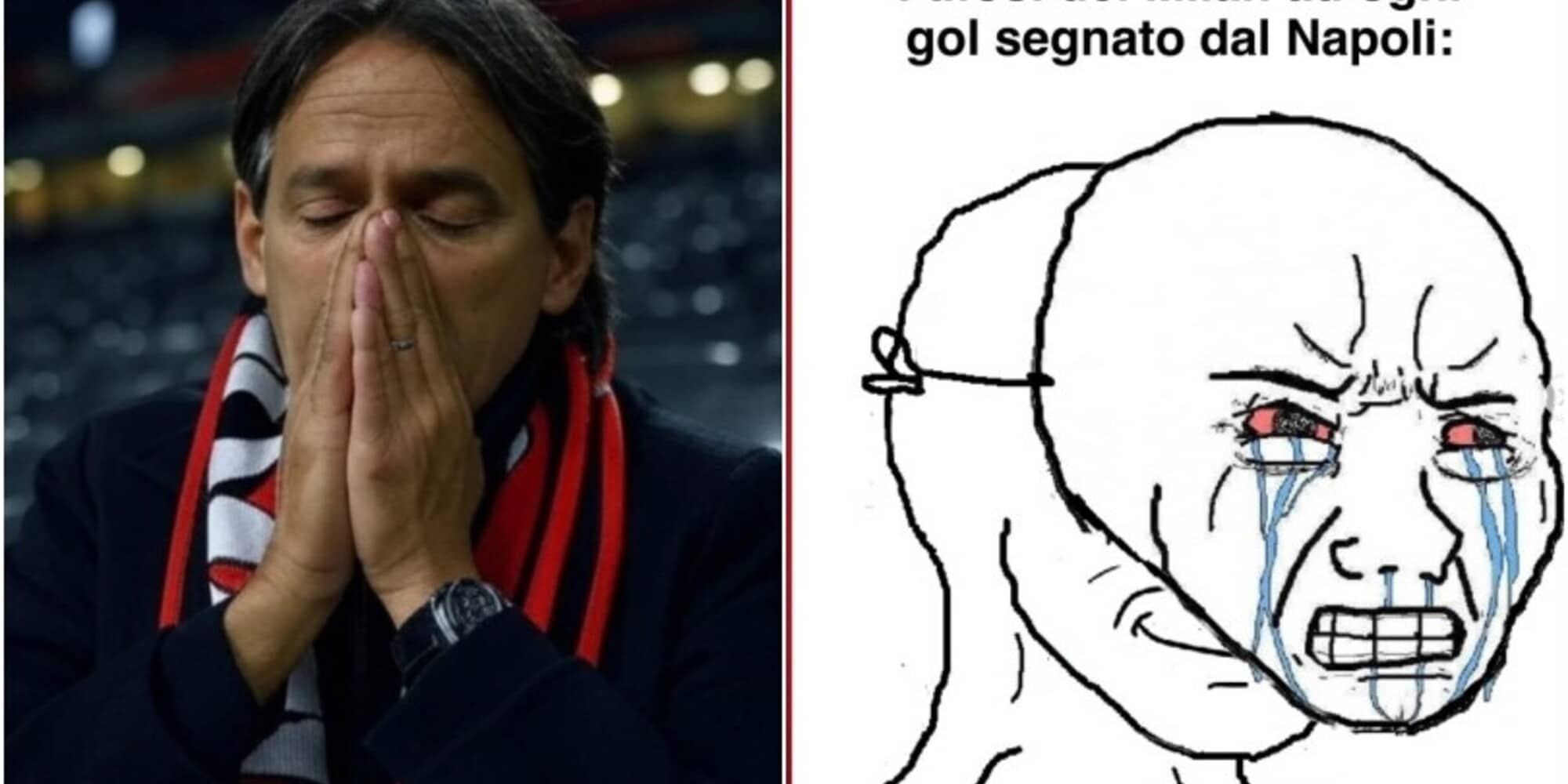 Il Milan perde contro il Napoli: le ironie social colpiscono ancora