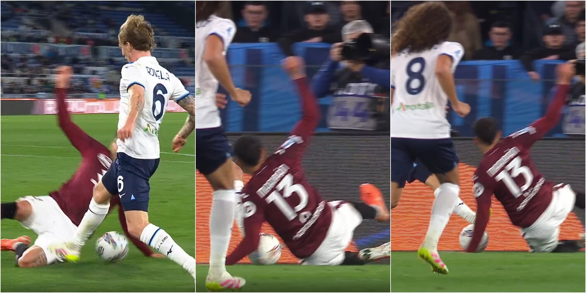 Lazio furiosa, proteste per un tocco di mano in area di Maripan: per Massa non è rigore