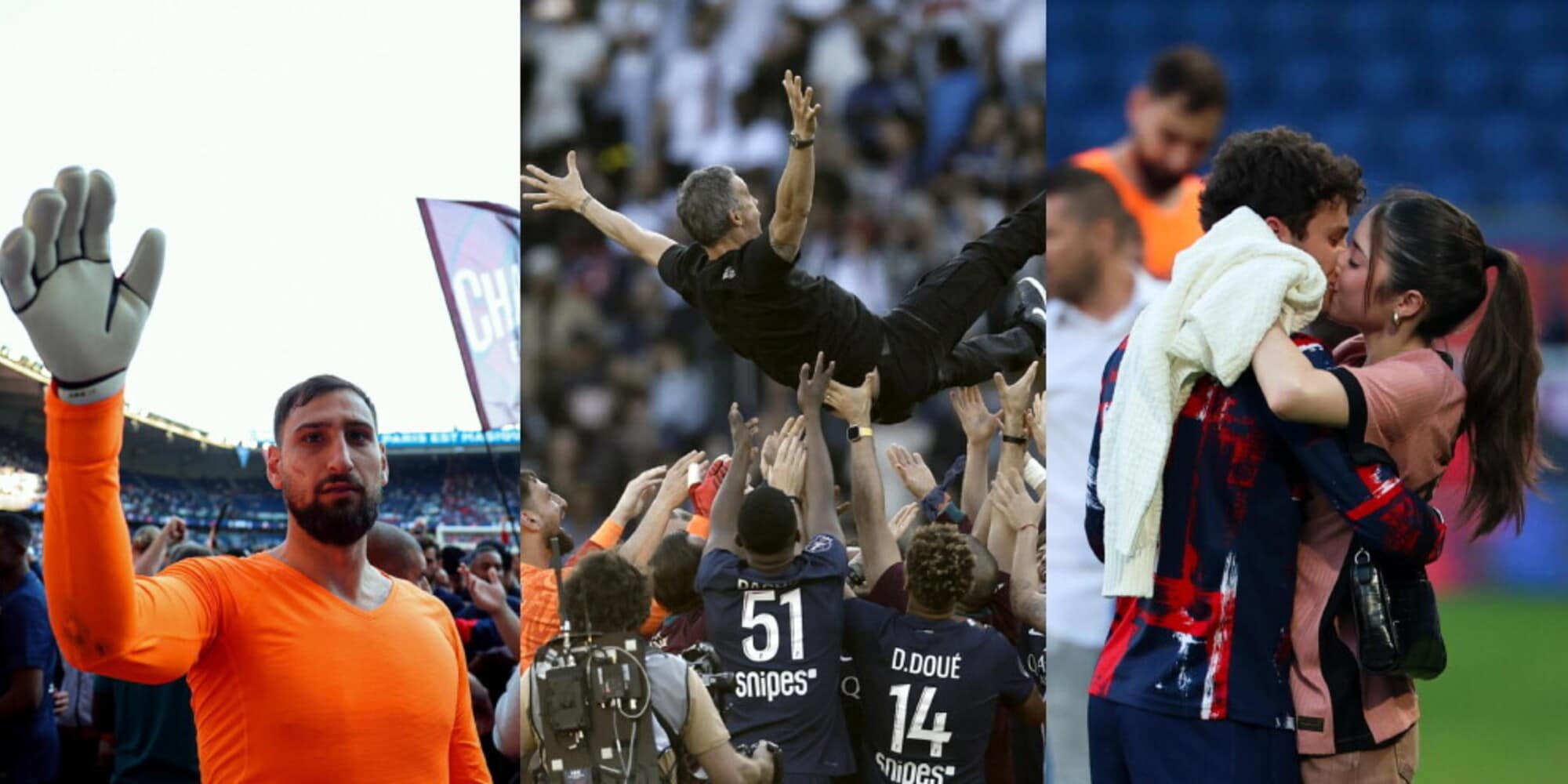 Donnarumma e Luis Enrique scatenati in campo: festa Psg per la vittoria della Ligue1