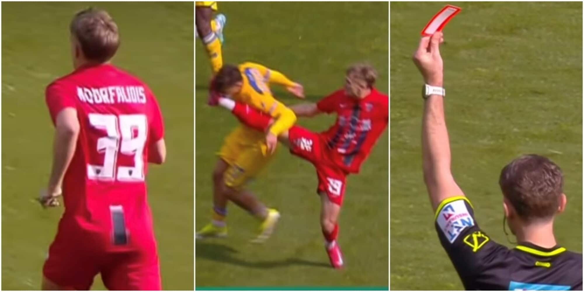 Espulsione lampo in Frosinone-Cosenza: il rosso diretto arriva dopo 30 secondi