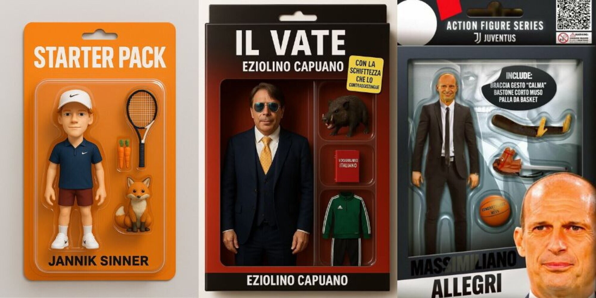 Da Del Piero a Capuano e Sinner: la mania delle Action Figures contagia lo sport