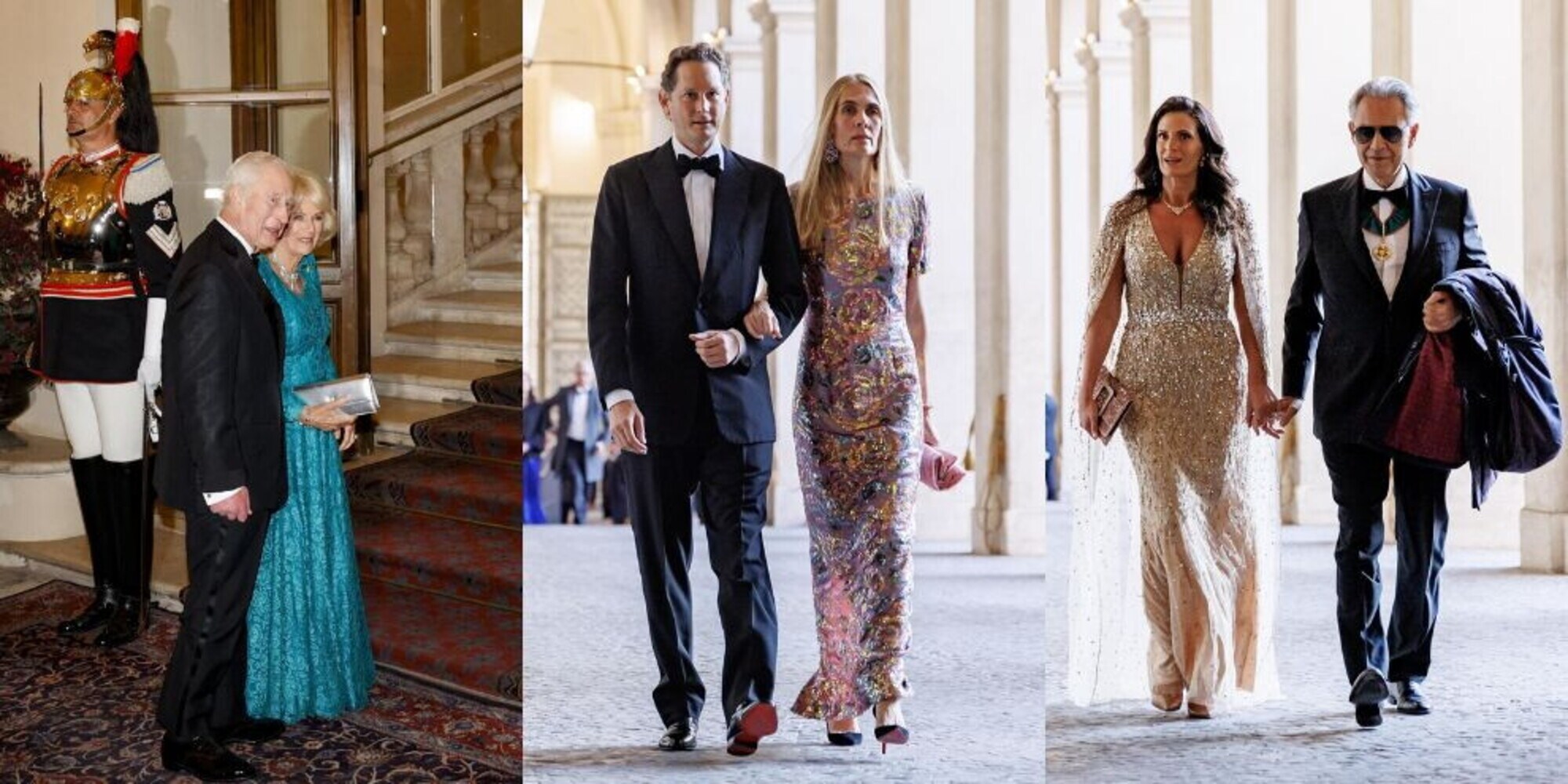 Da Bocelli a John Elkann, i vip presenti alla cena per Re Carlo al Quirinale: chi c'era