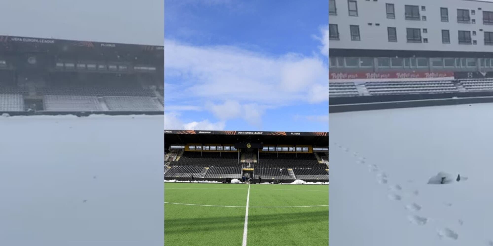 Lazio, a Bodo è uscito il sole: la differenza dello stadio senza la neve è impressionante
