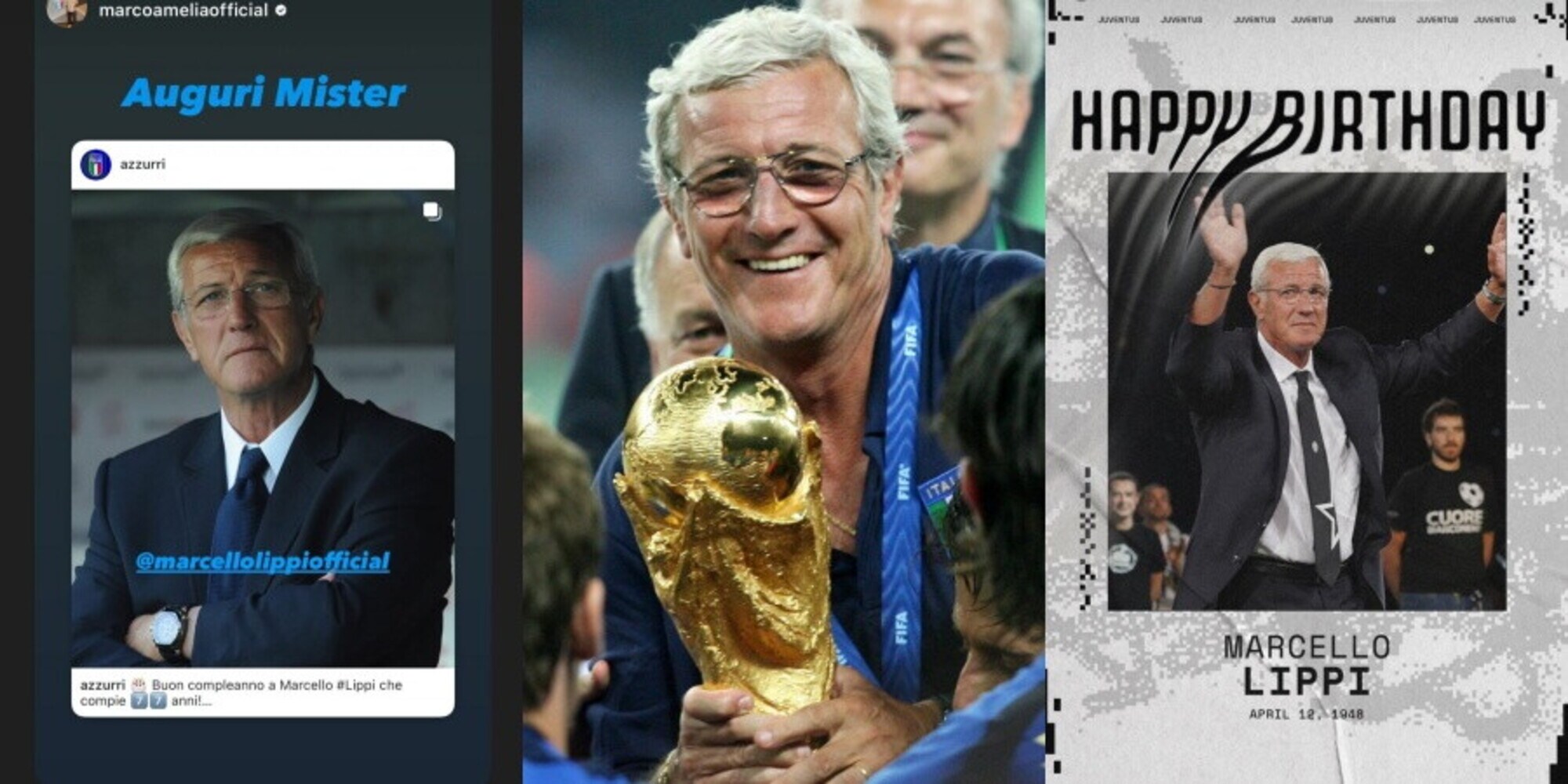"Auguri mister!" dall'Italia alla Juventus, i messaggi di auguri a Lippi