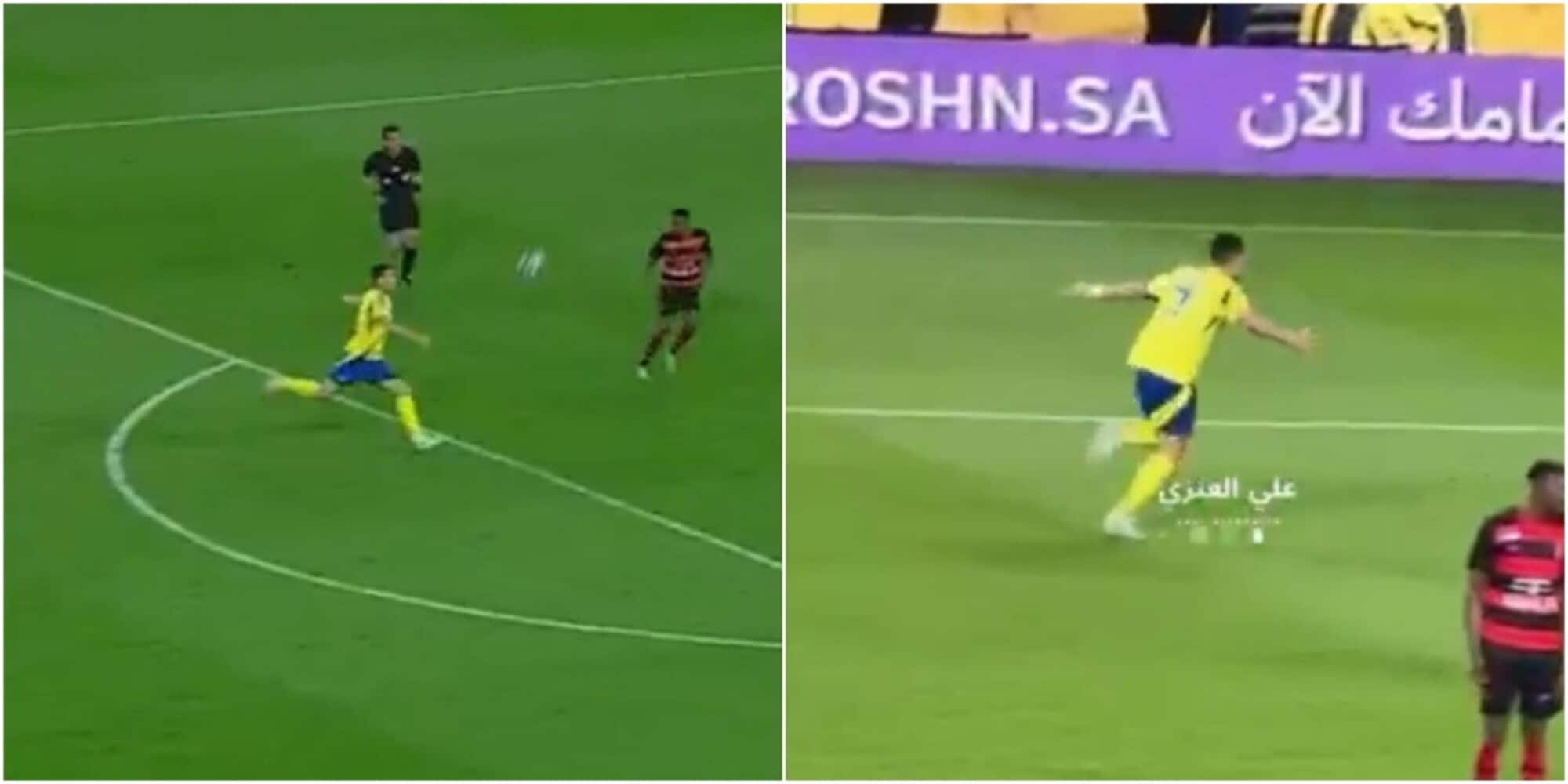 Ronaldo, tiro al volo e gol vittoria con l'Al Nassr: la fotosequenza