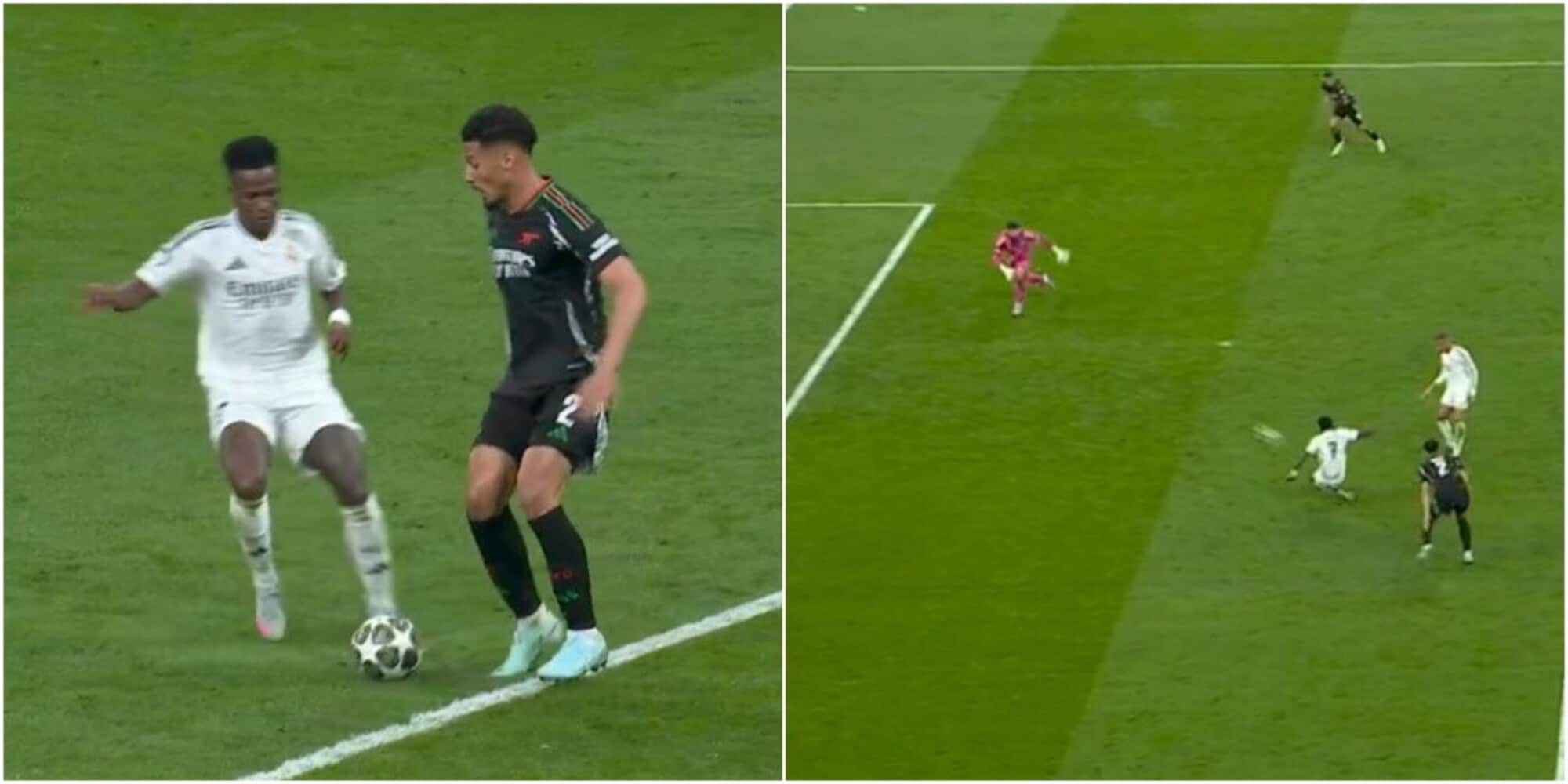 Arsenal, il clamoroso errore di Saliba: Vinicius ringrazia e pareggia