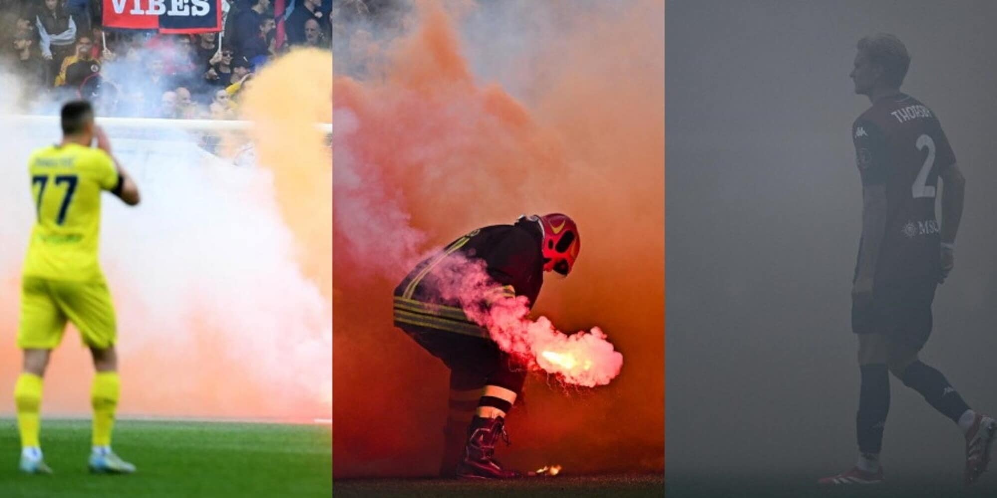 Genoa-Lazio, sospensione temporanea per lancio di fumogeni