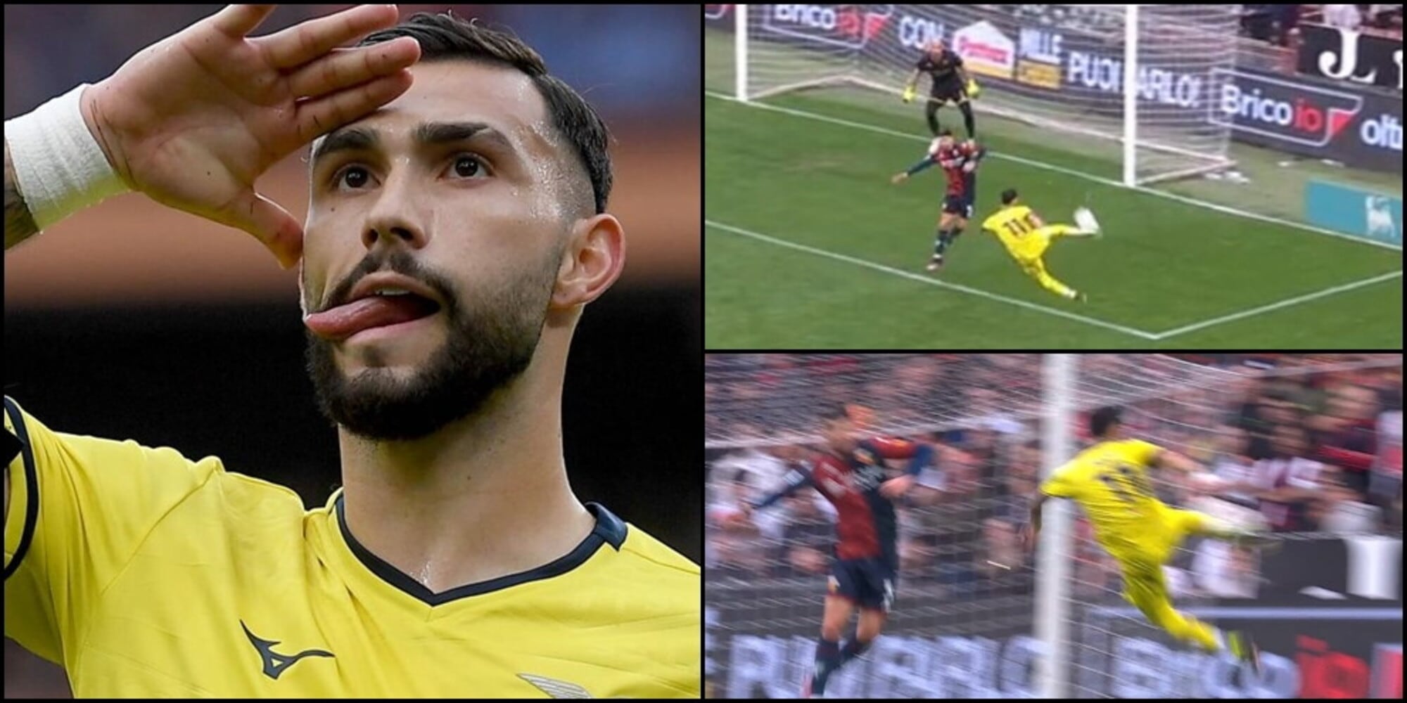 Lazio, super gol di Castellanos al Genoa: le foto del tiro al volo