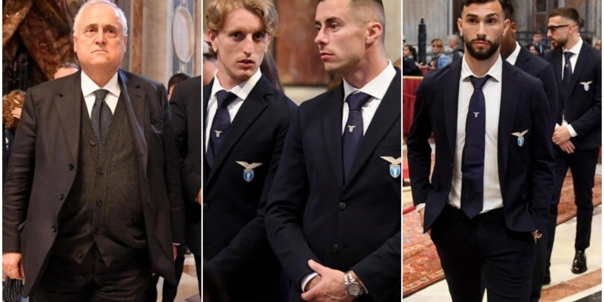 Da Lotito a Baroni: la Lazio rende omaggio a Papa Francesco 