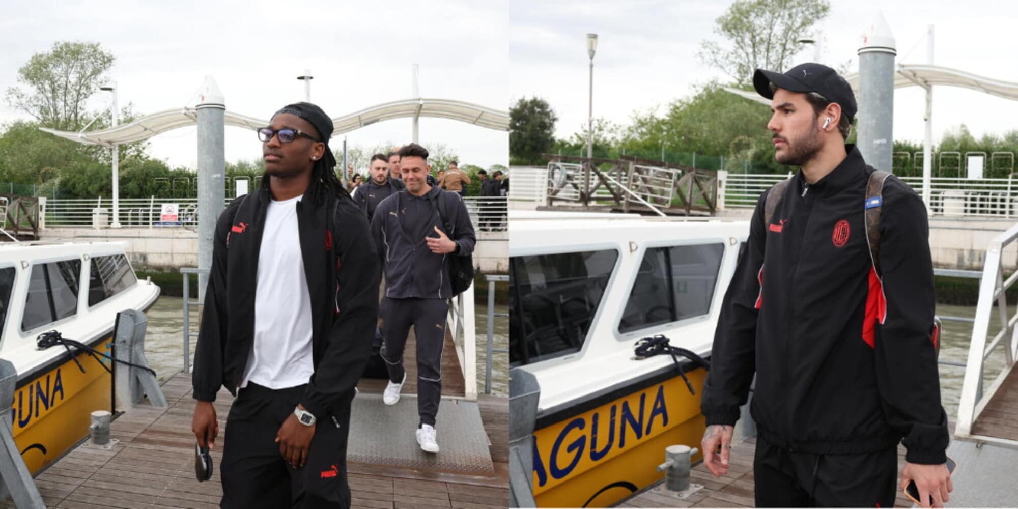 Milan, l'arrivo a Venezia in vaporetto: le foto