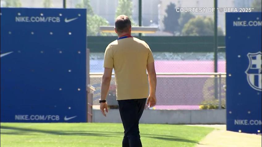 Barcellona, ultimo allenamento prima dell'Inter