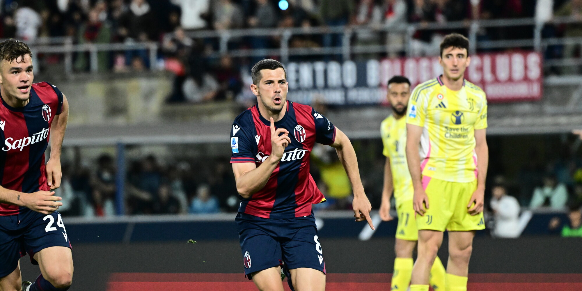 Bologna-Juve termina 1-1. La Roma supera la Fiorentina