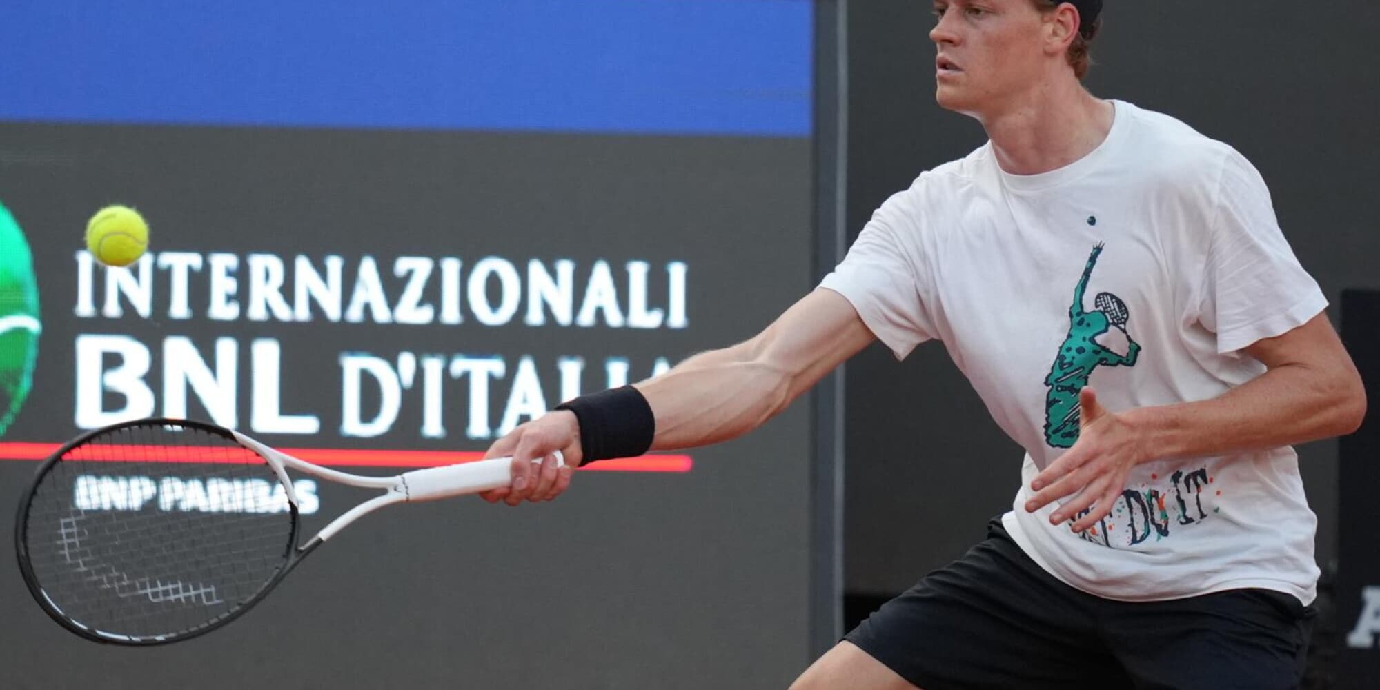 Sinner perde contro Lehecka: tutte le foto della partita d'allenamento a Roma