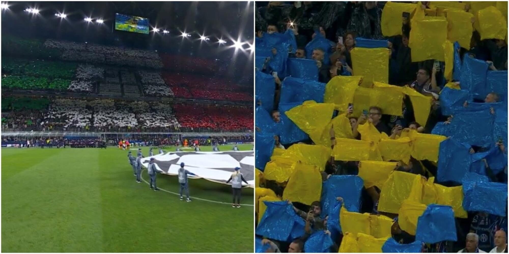 Inter-Barcellona, la spettacolare coreografia della Curva Nord