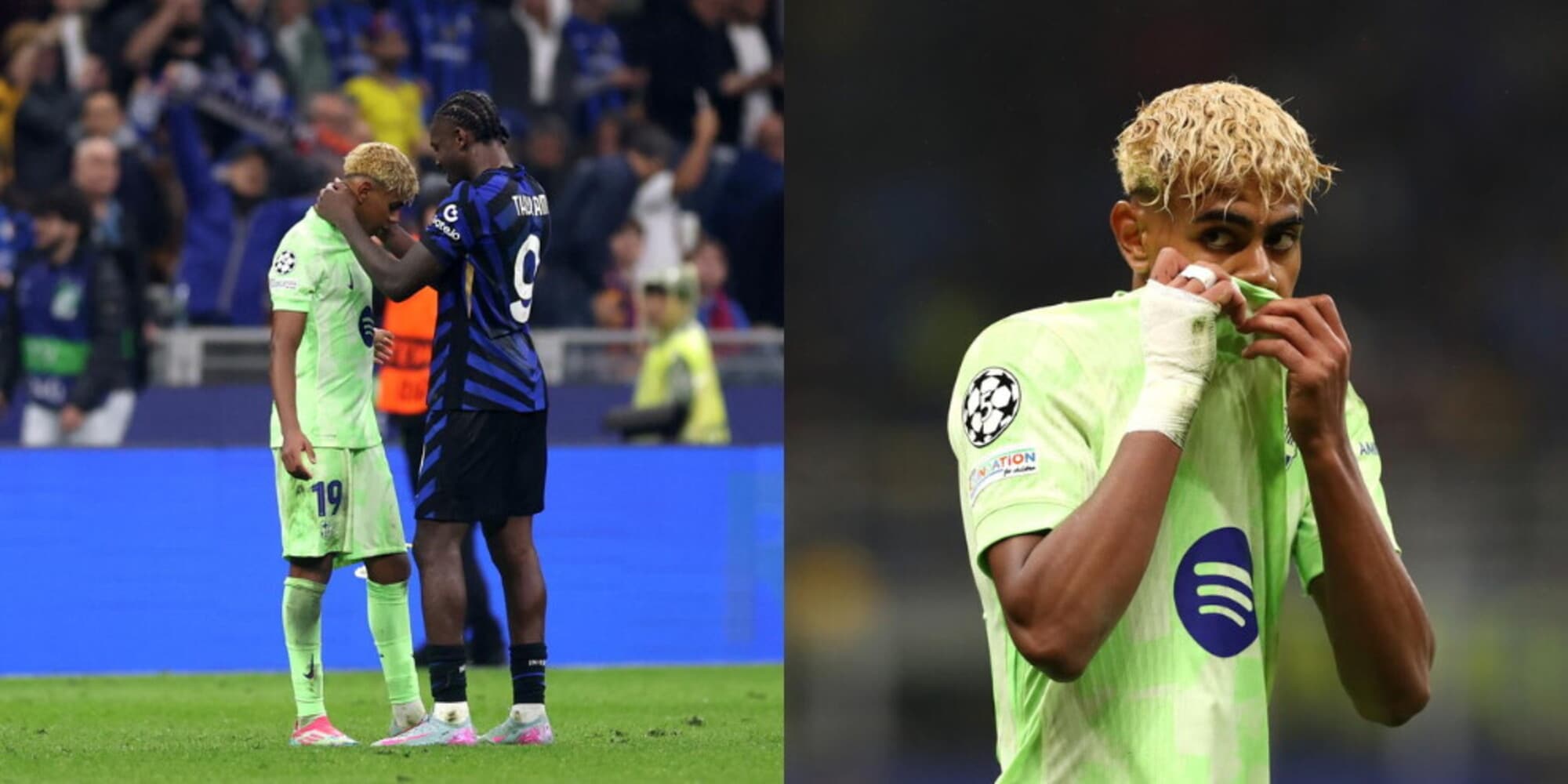 Delusione Barcellona: Yamal in lacrime, Thuram lo consola