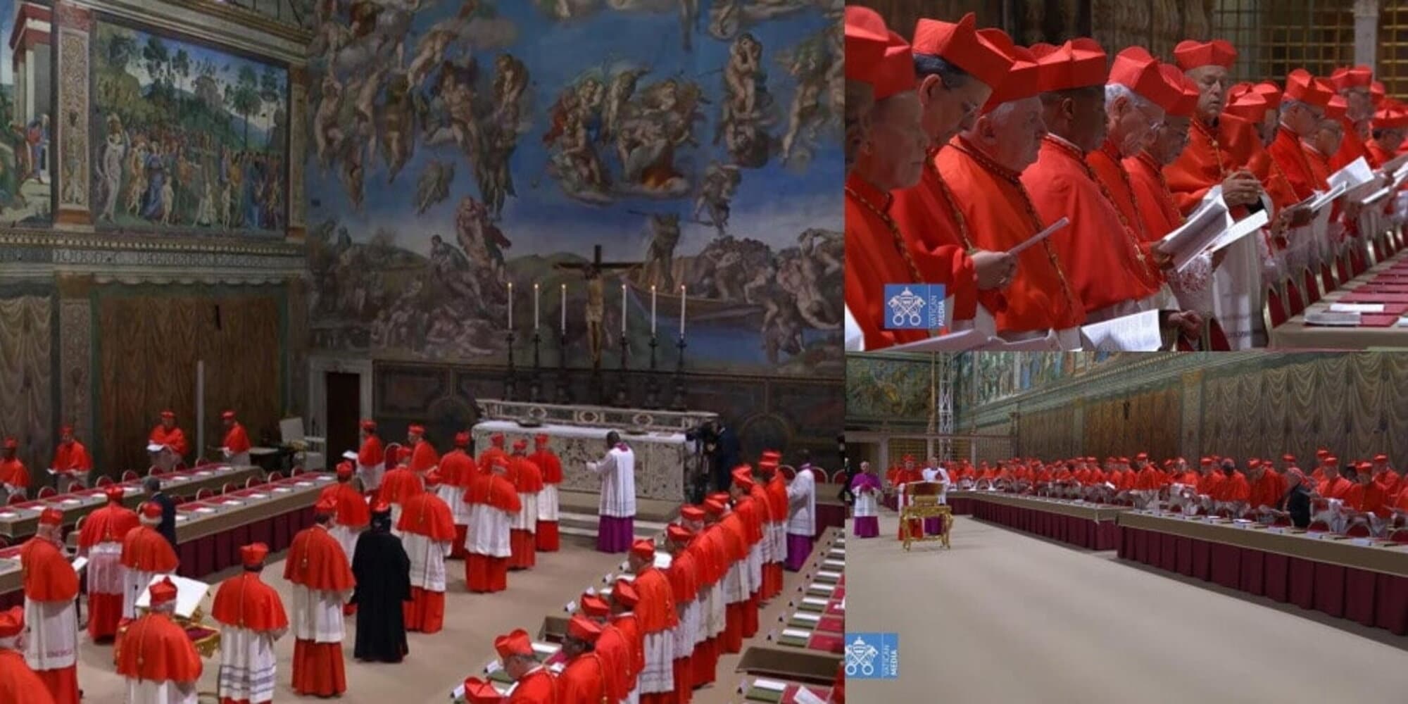 Via al Conclave per eleggere il nuovo Papa: i cardinali nella Cappella Sistina