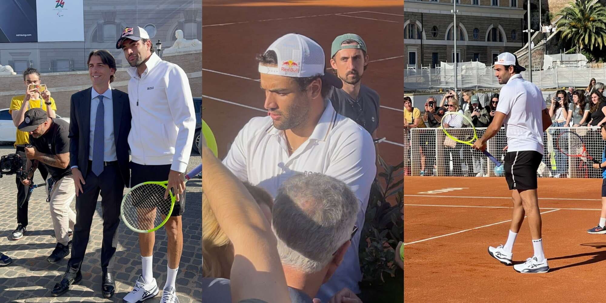 Berrettini, delirio a piazza del Popolo: tifosi impazziti a Roma per Matteo