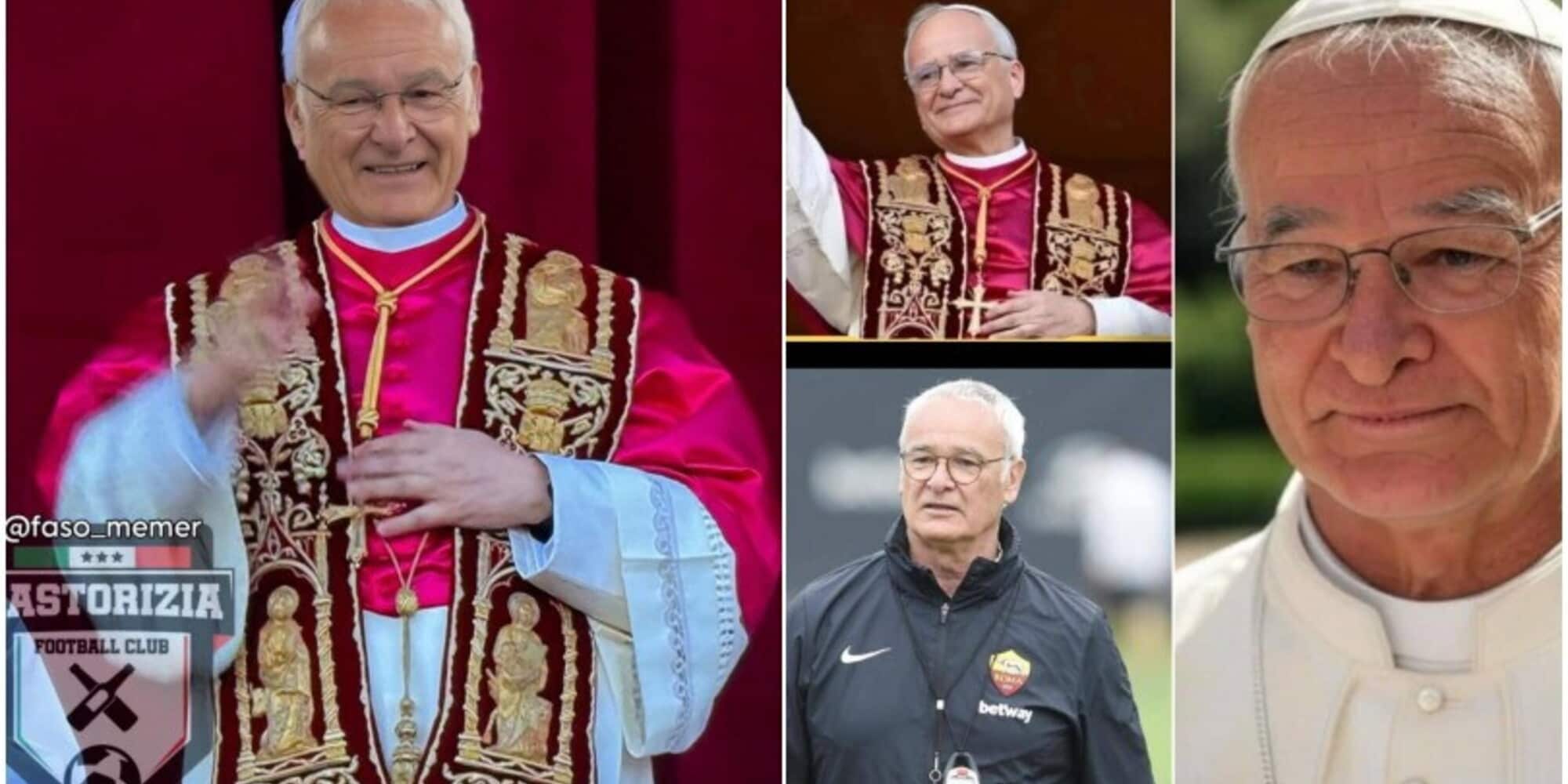 "Il nuovo Papa Leone XIV è il sosia di Ranieri": i fotomontaggi sui social