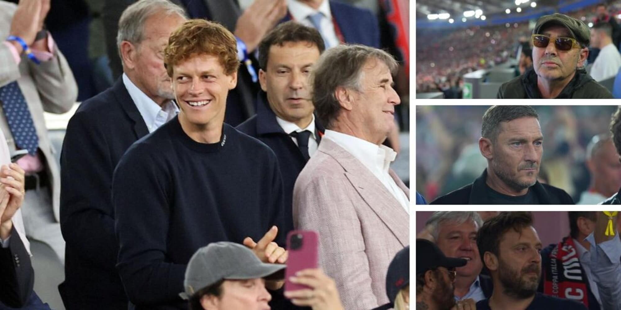 Da Sinner a Cremonini a Totti e Baggio, ecco i vip alla finale di Coppa Italia