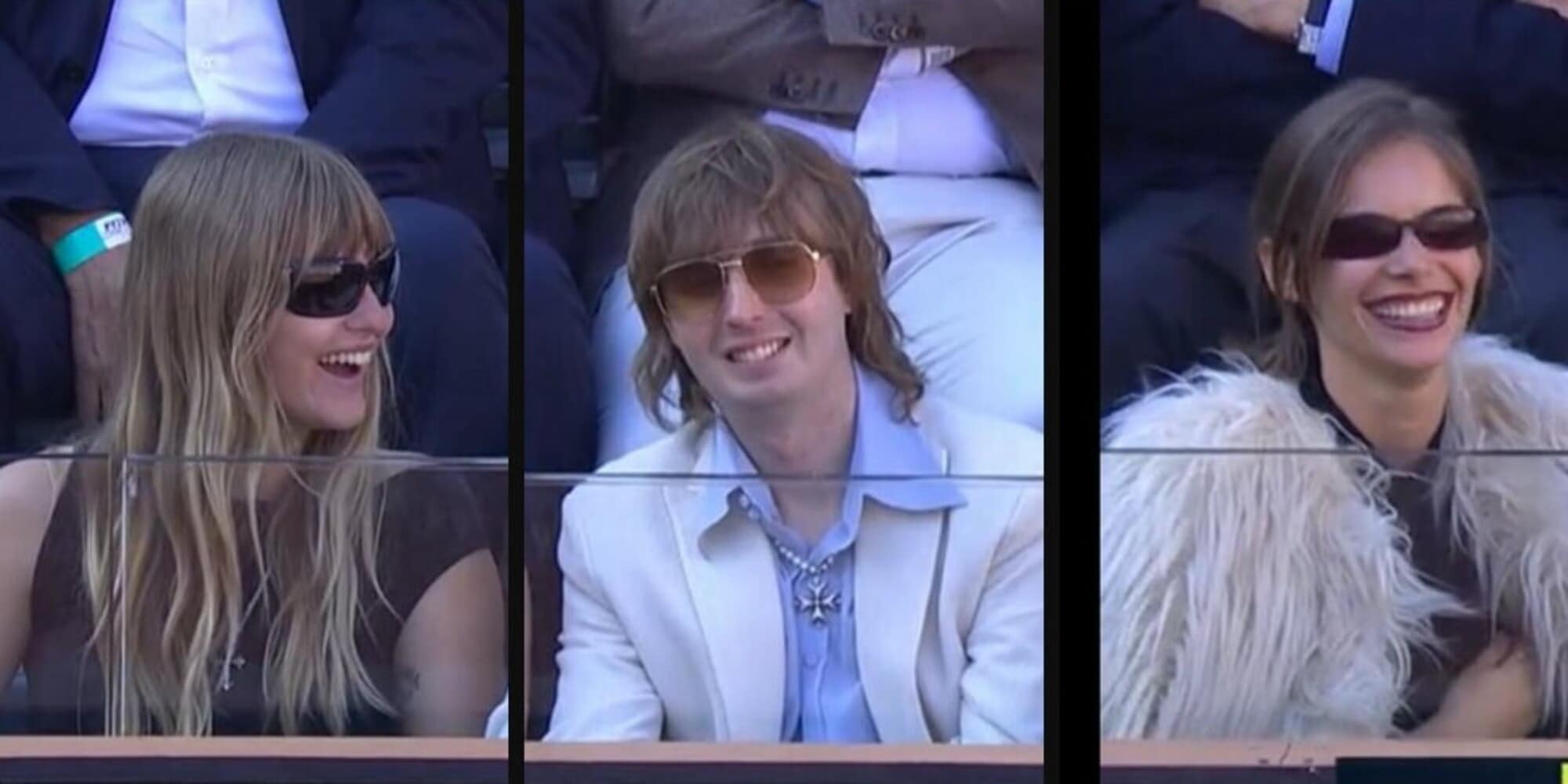 Victoria De Angelis e Thomas dei Maneskin in prima fila agli Internazionali per Sinner-Alcaraz