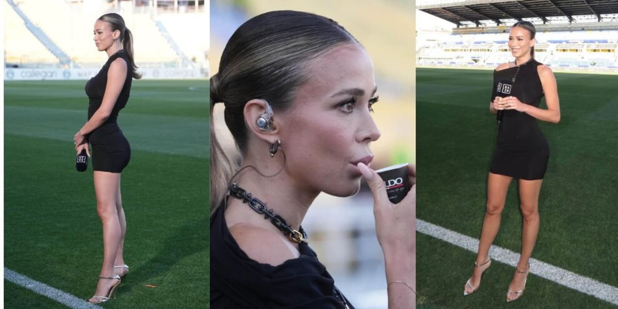 Caffè, tacchi a spillo e spacco da urlo: Diletta Leotta show prima di Parma-Napoli